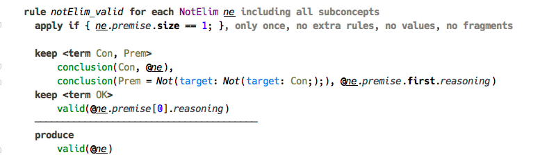 An example of inference rule