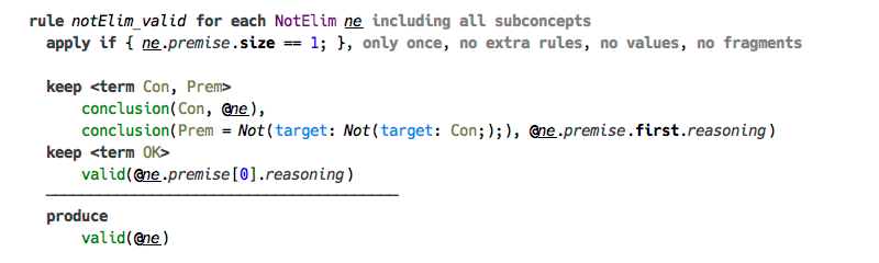 Negation Elimination inference rule