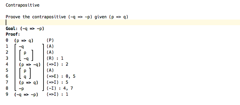 An example of a proof in Propositional Logic