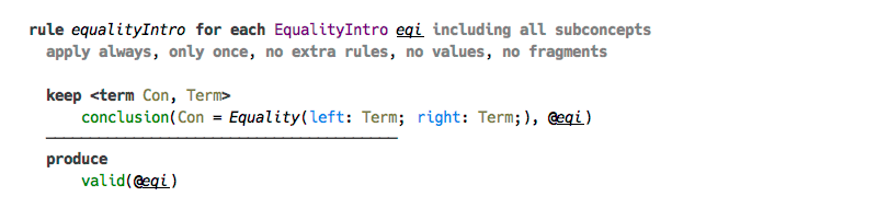 Equality Introduction inference rule