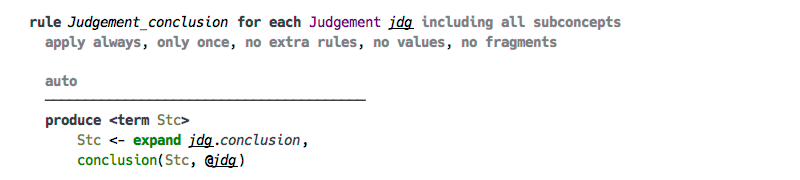 Automatic rule activating conclusion constraint