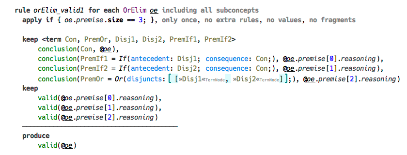 Or Elimination inference rule